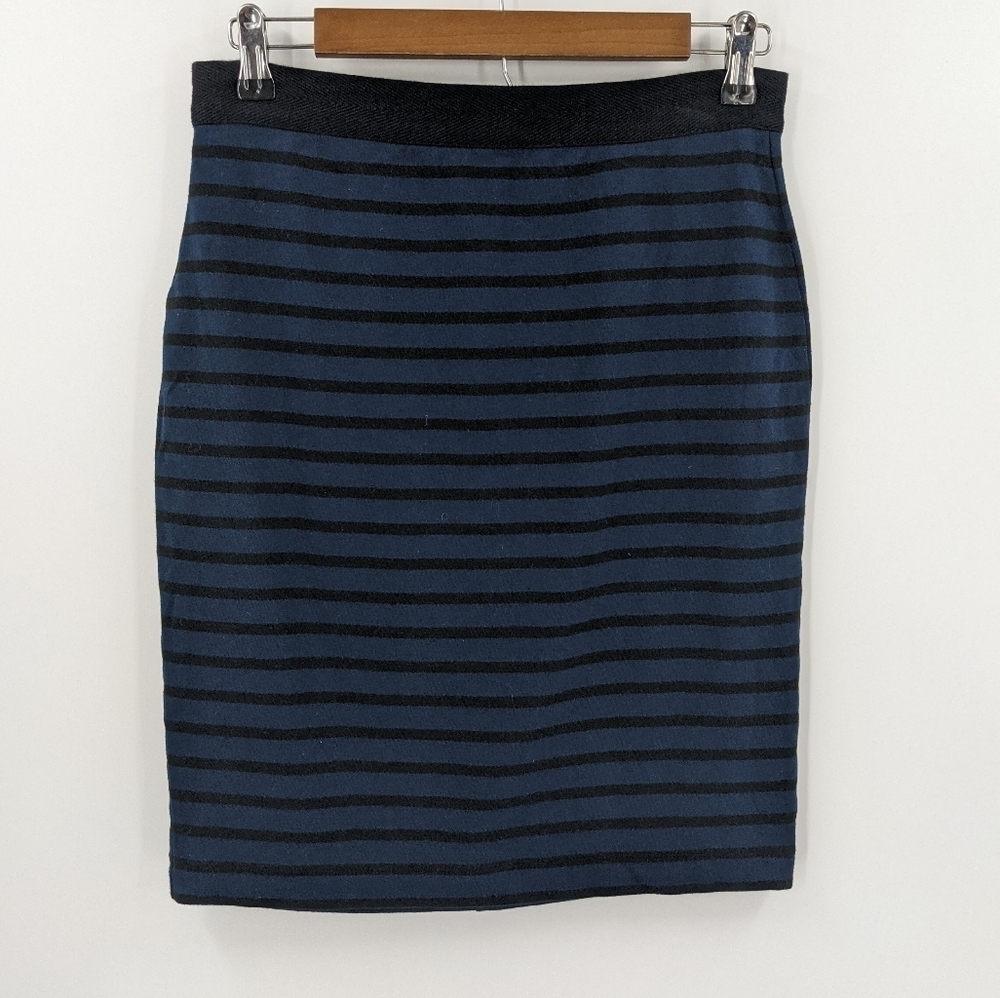 LOU & GREY Striped Stretch Pencil Skirt
